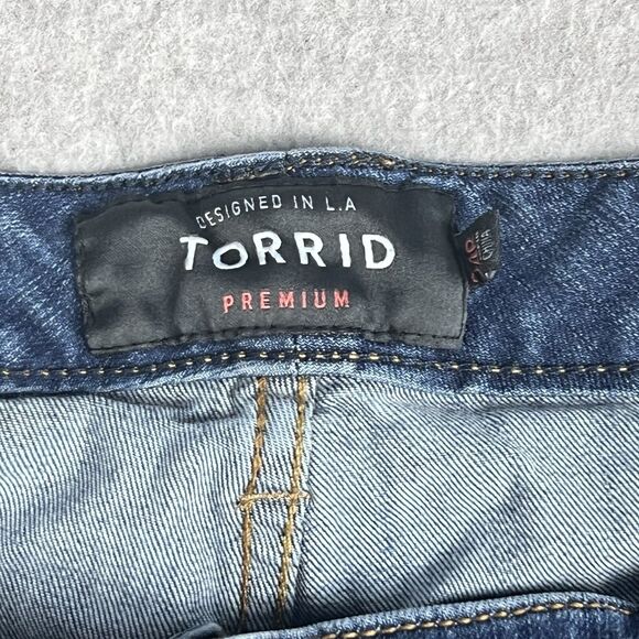 Torrid Jeans Womens 24R Blue High Rise Skinny Dark Wash Denim Comfort Western - Picture 9 of 14